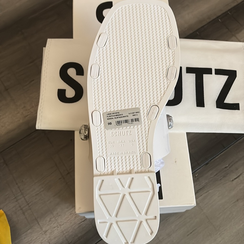 Never Worn - White Lizzie Crystal Jelly Sandal Size 9B